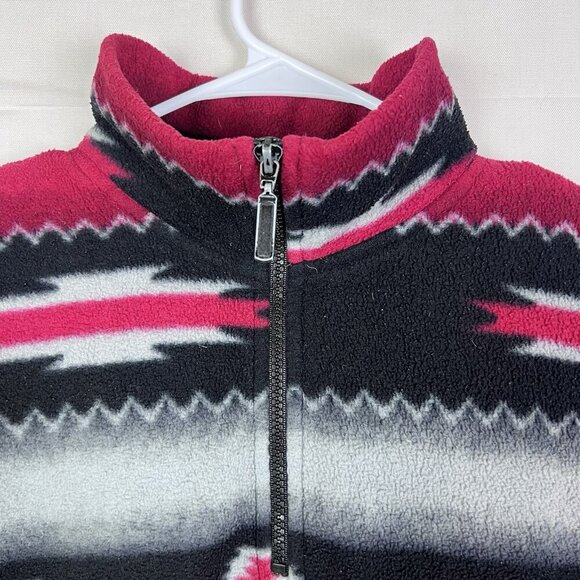 Wrangler Aztec Western Blanket Fleece 1/4 Zip Pullover Size Large Southwest - Picture 2 of 14